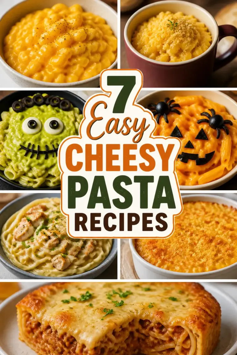 7 Easy Cheesy Pasta Recipes Pinterest pin