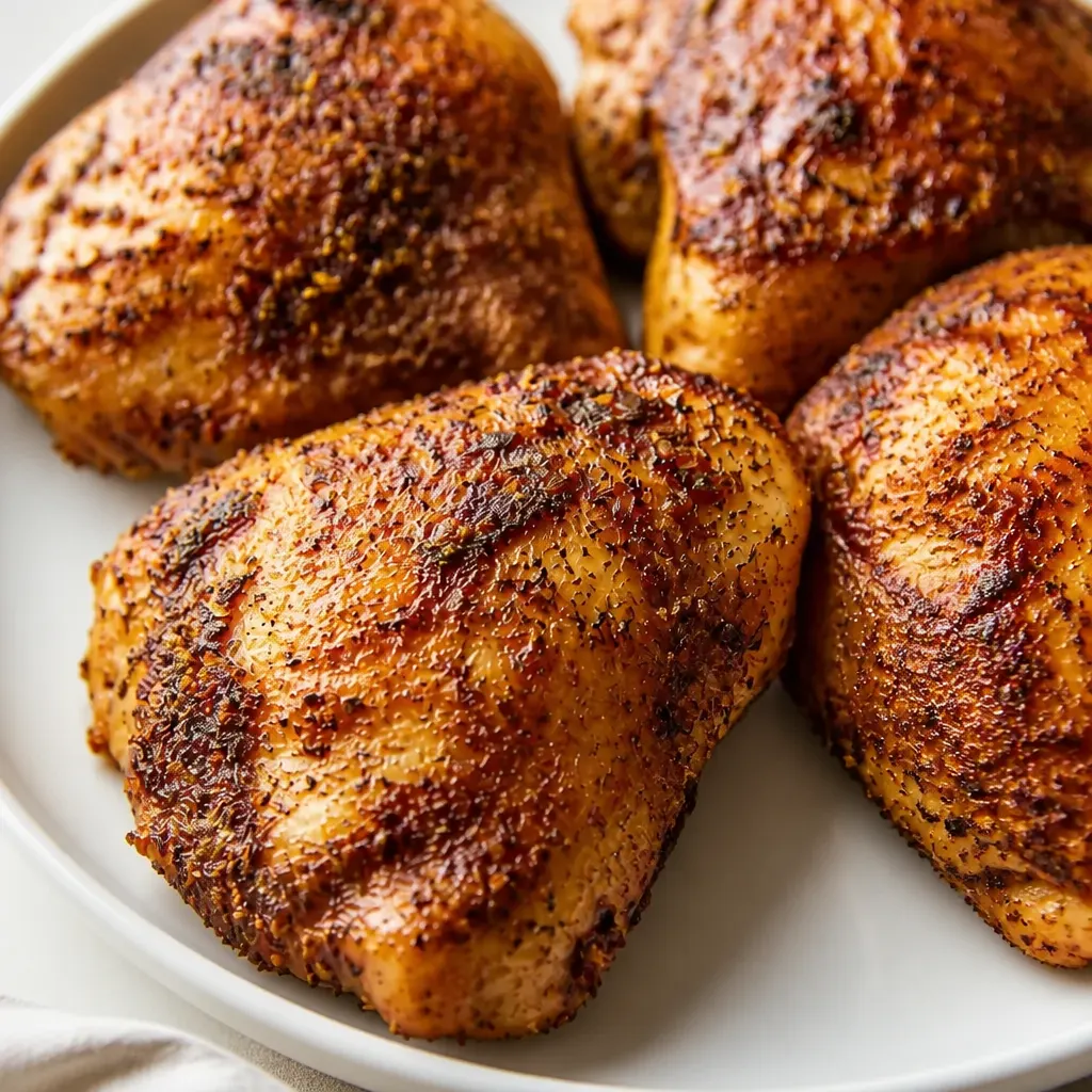 Air Fryer Chicken Thighs close-up view