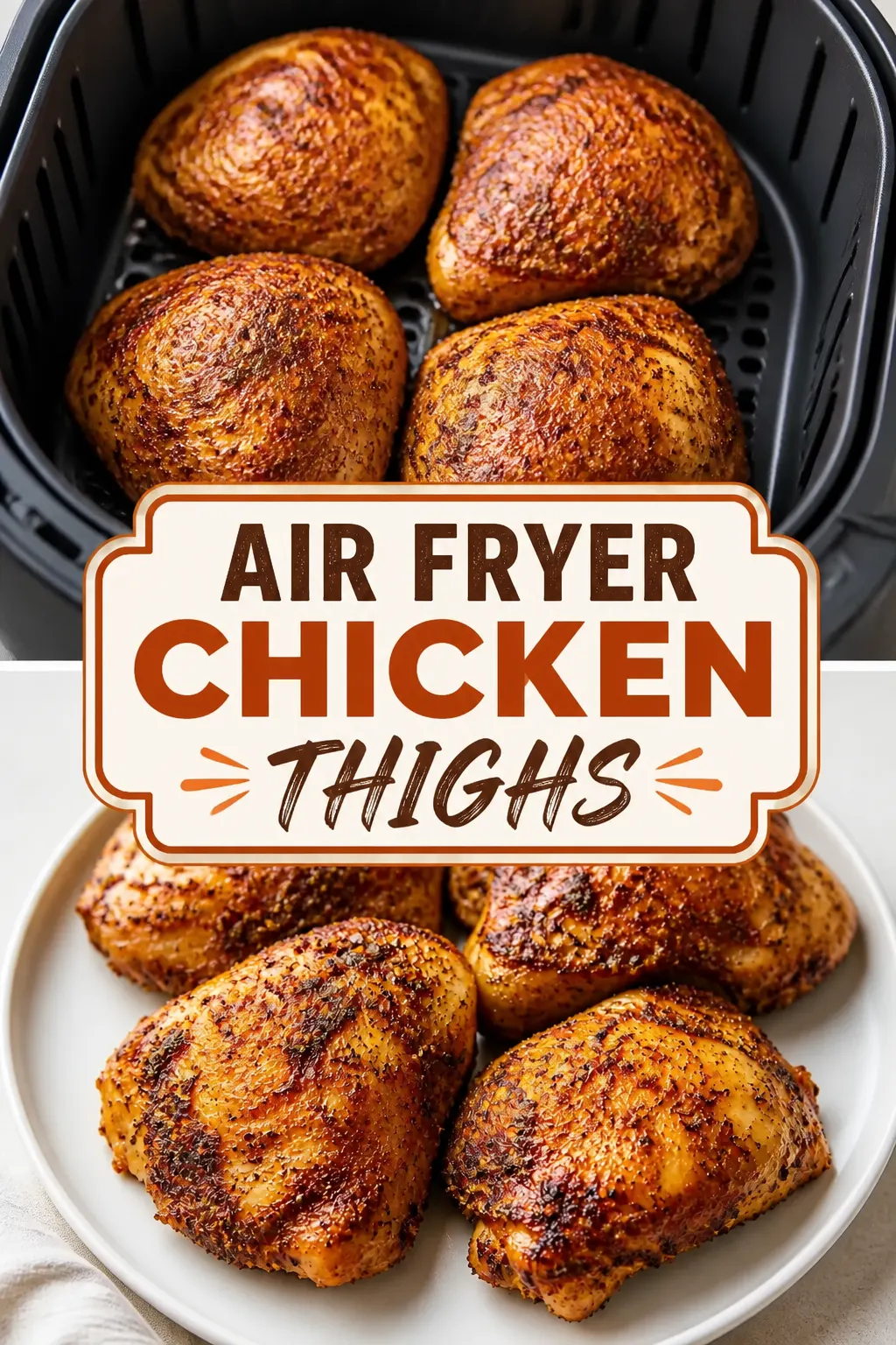 Air Fryer Chicken Thighs Pinterest pin