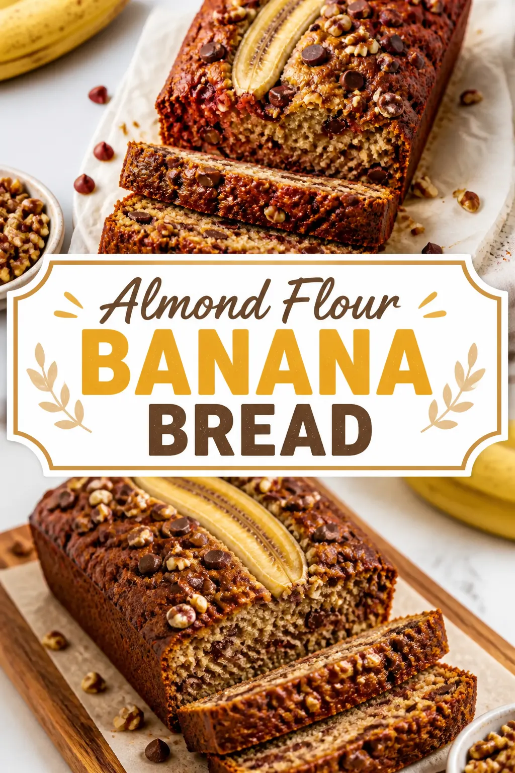 Almond Flour Banana Bread Pinterest pin