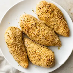 Baked Parmesan Garlic Chicken (4 ingredients!)
