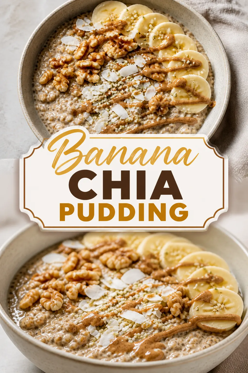 Banana Chia Pudding Pinterest pin