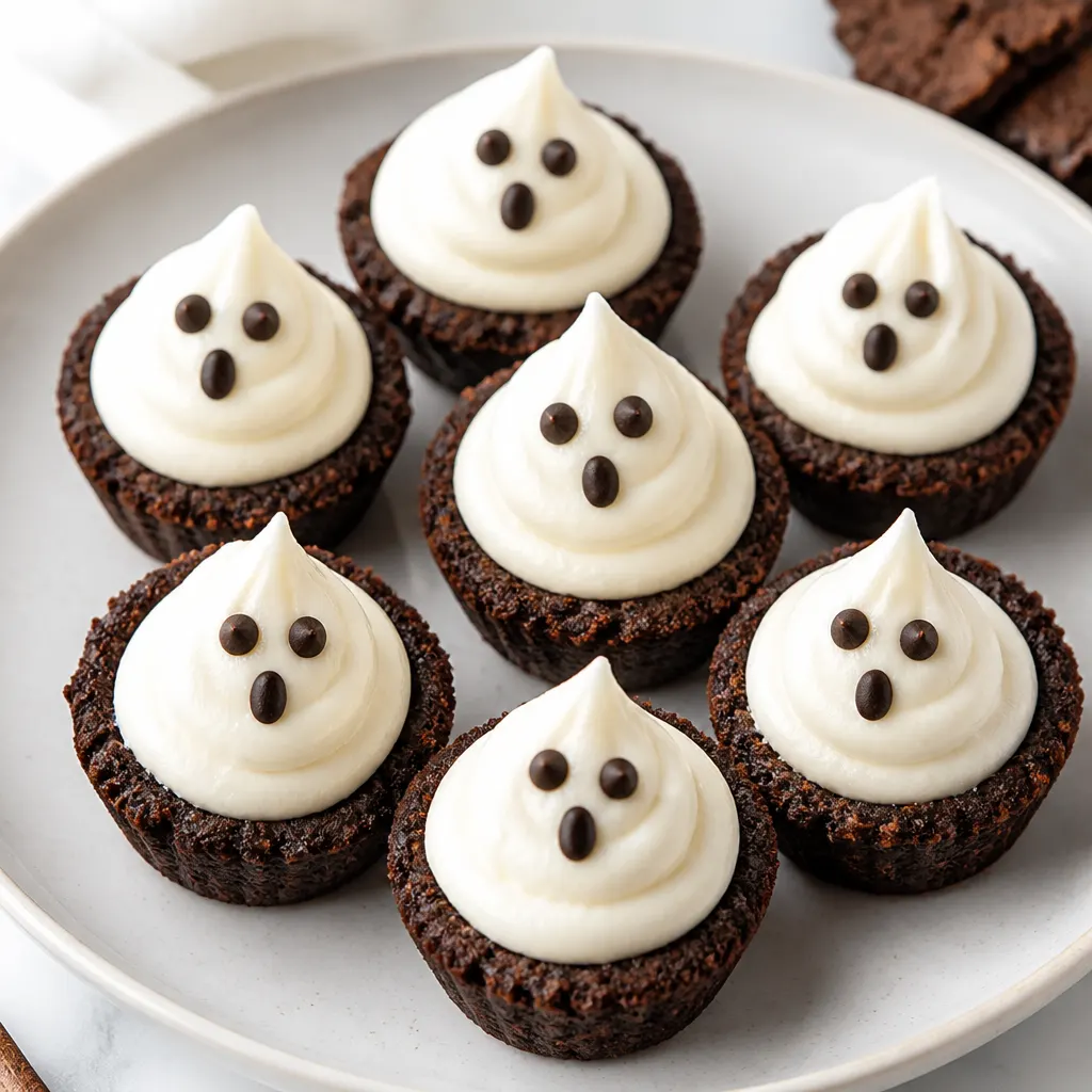Brownie Brittle Cookie Ghost Cups