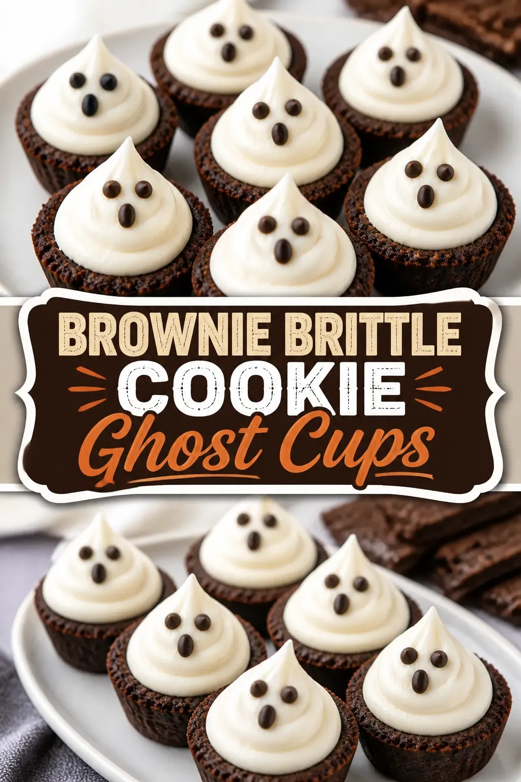 Brownie Brittle Cookie Ghost Cups Pinterest pin