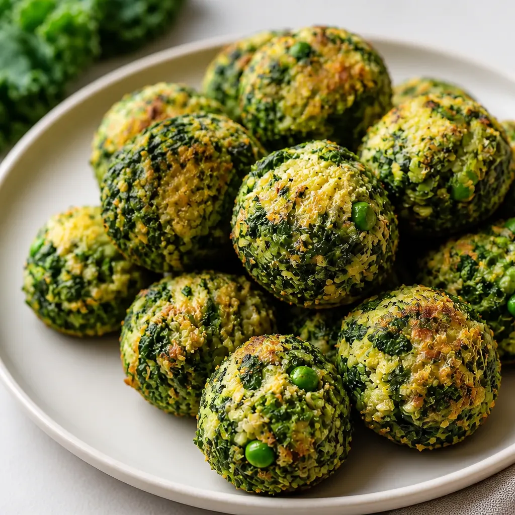 Cheesy Baked Kale Bites close-up view