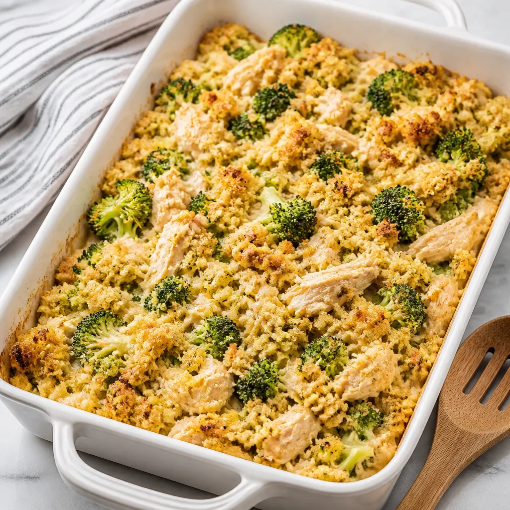 Chicken & Broccoli Stuffing Casserole