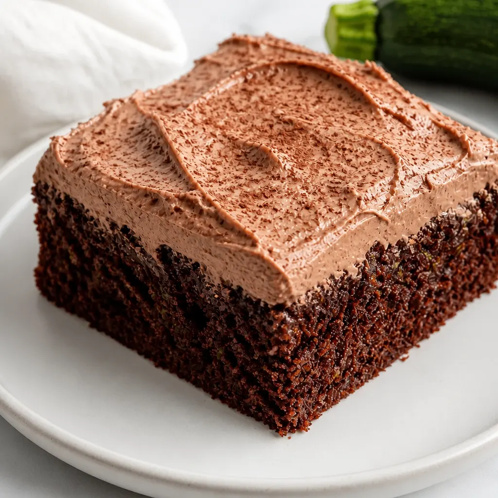 Chocolate Zucchini Cake close-up view