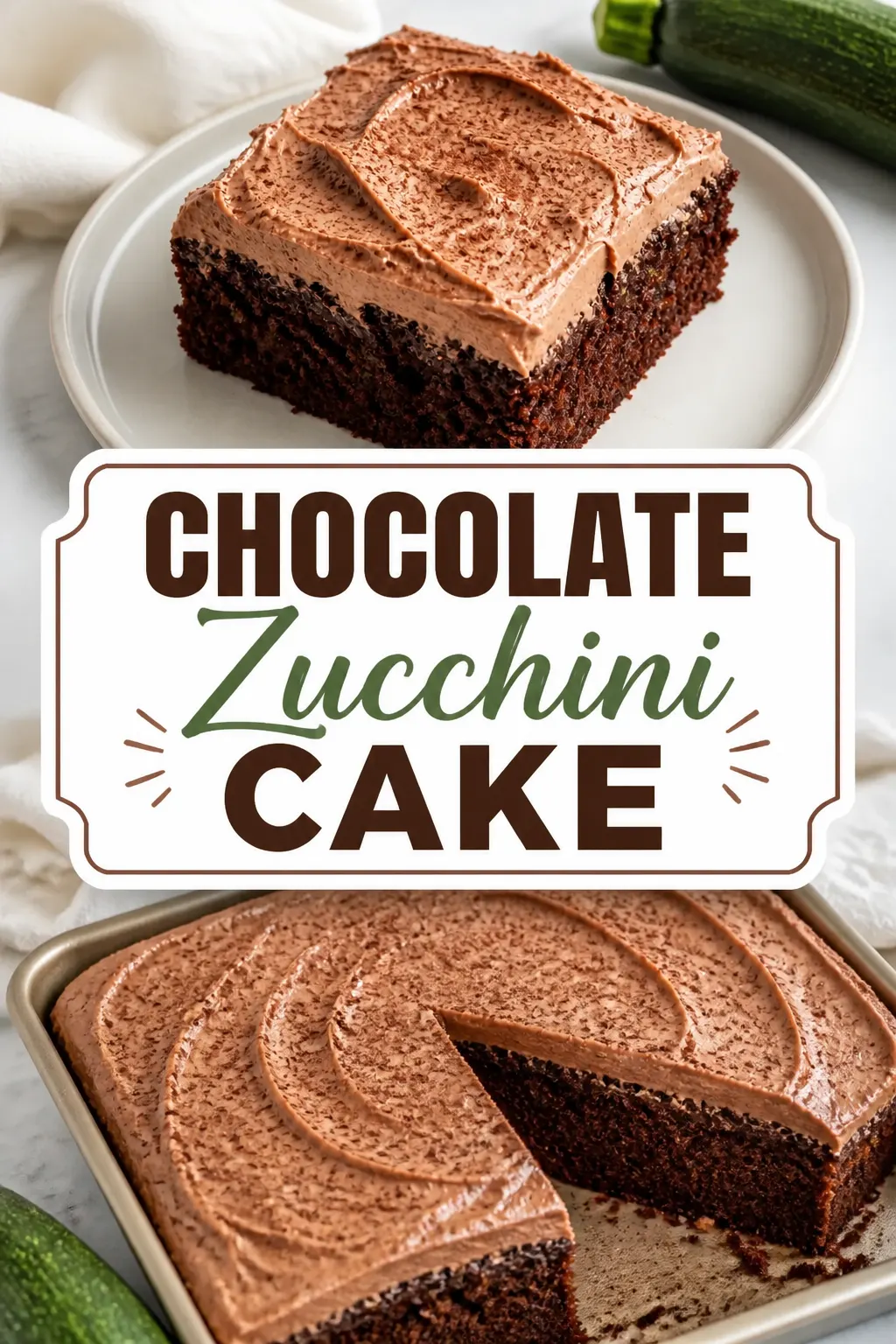 Chocolate Zucchini Cake Pinterest pin