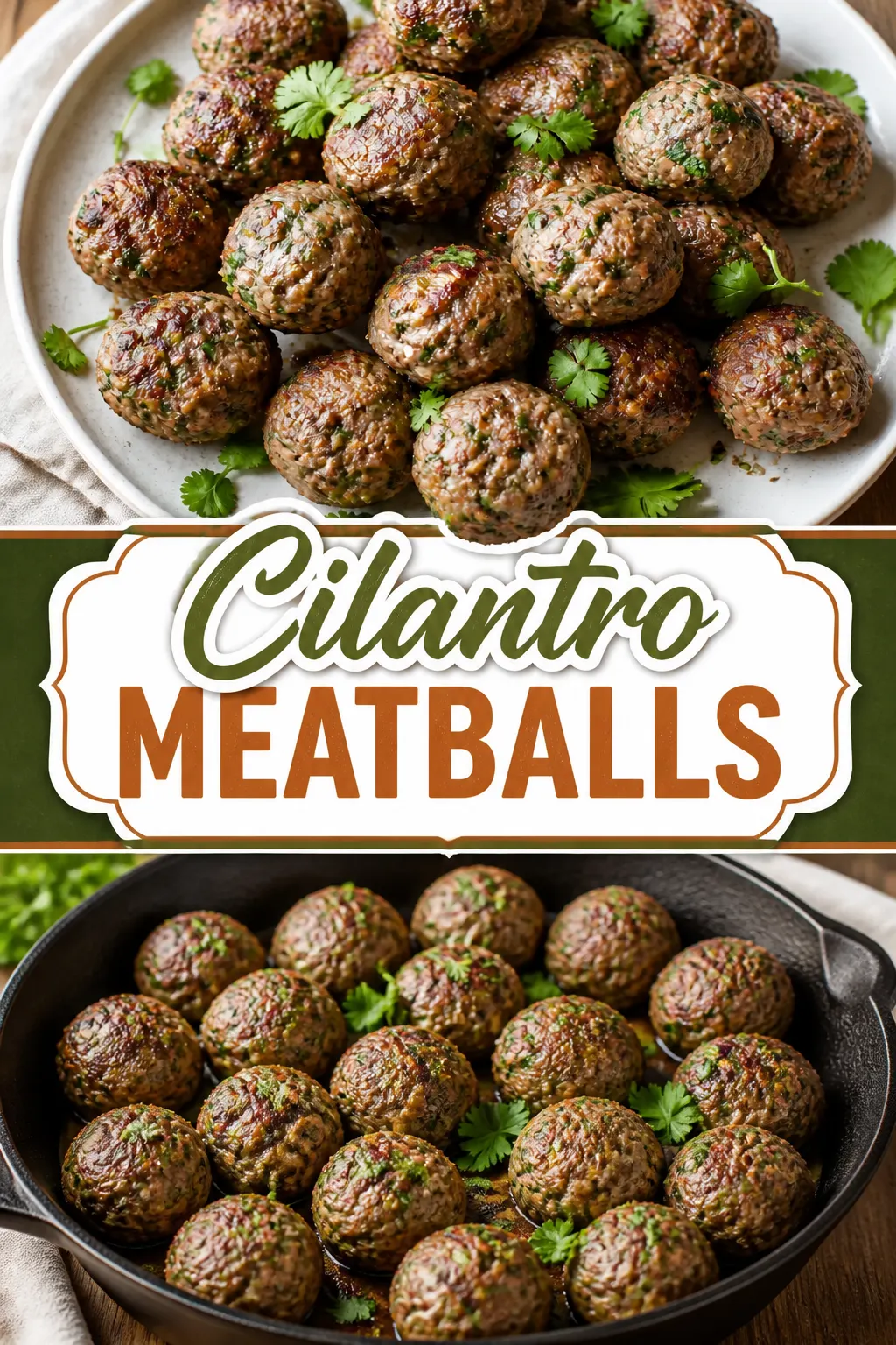 Cilantro Meatballs Pinterest pin