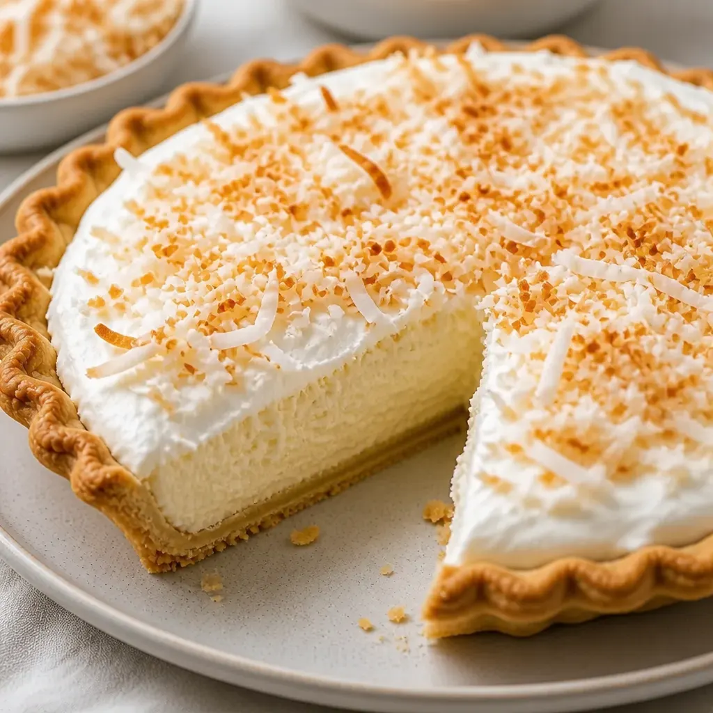 Coconut Cream Pie close-up view