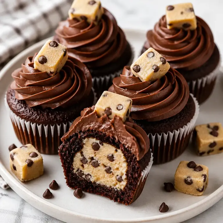 Cookie Dough Stuffed Cupcakes