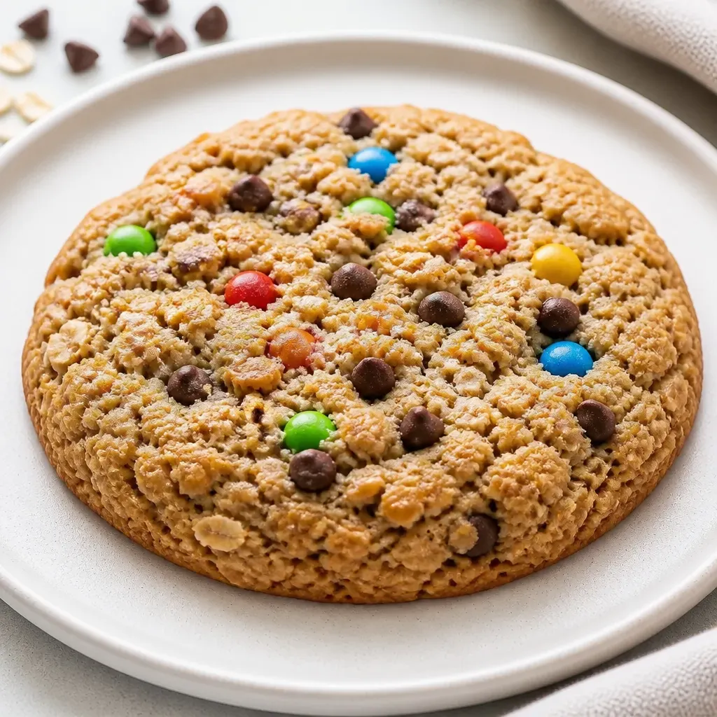 Deep Dish Monster Cookies close-up view