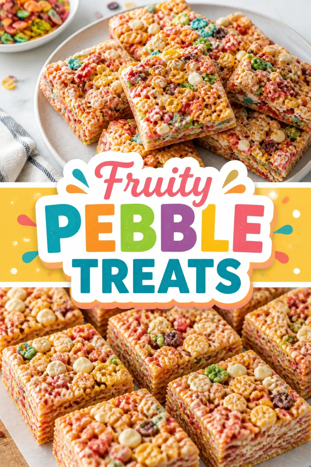Fruity Pebble Treats Pinterest pin