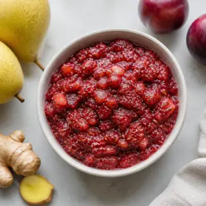 Gingered Pear-Plum Chia Seed Jam