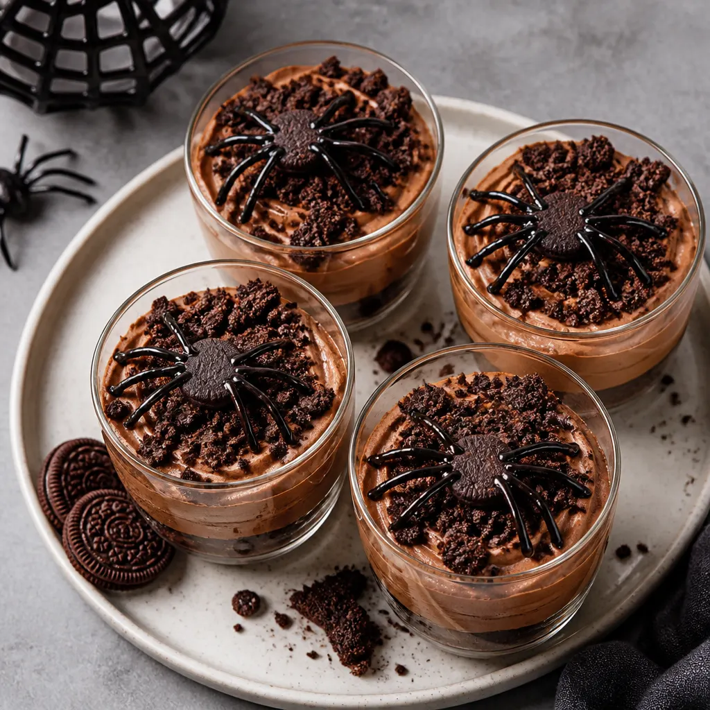 Halloween Chocolate Mousse Cups
