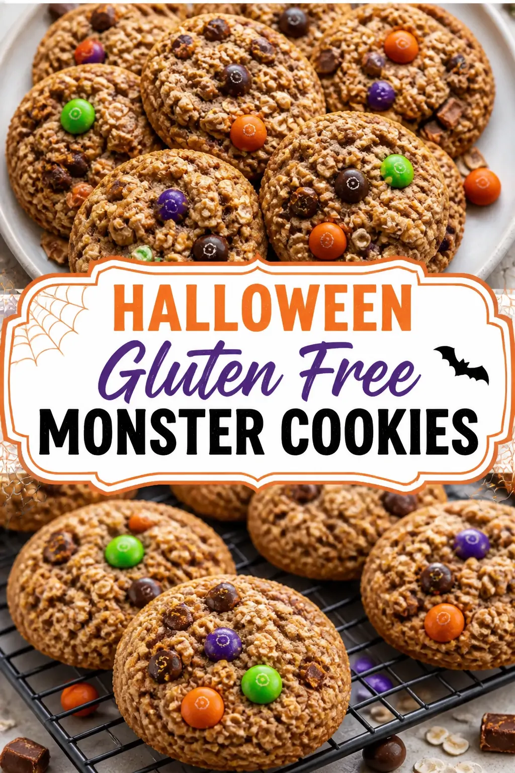 Halloween Gluten Free Monster Cookies Pinterest pin