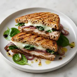 Heart-Healthy Turkey, Spinach & Balsamic Panini