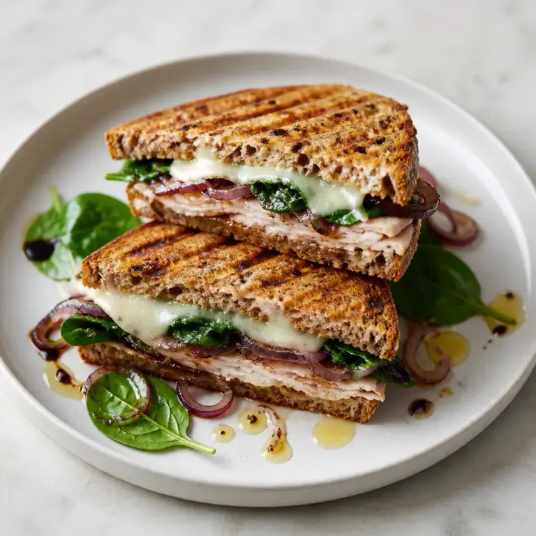 Heart-Healthy Turkey, Spinach & Balsamic Panini