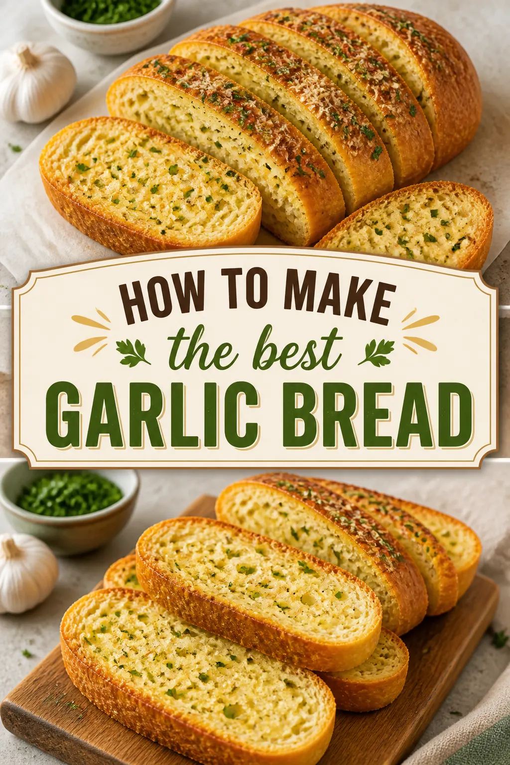 How to make the best garlic bread Pinterest pin