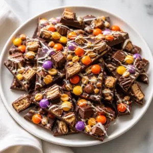 Leftover Halloween Candy Bark