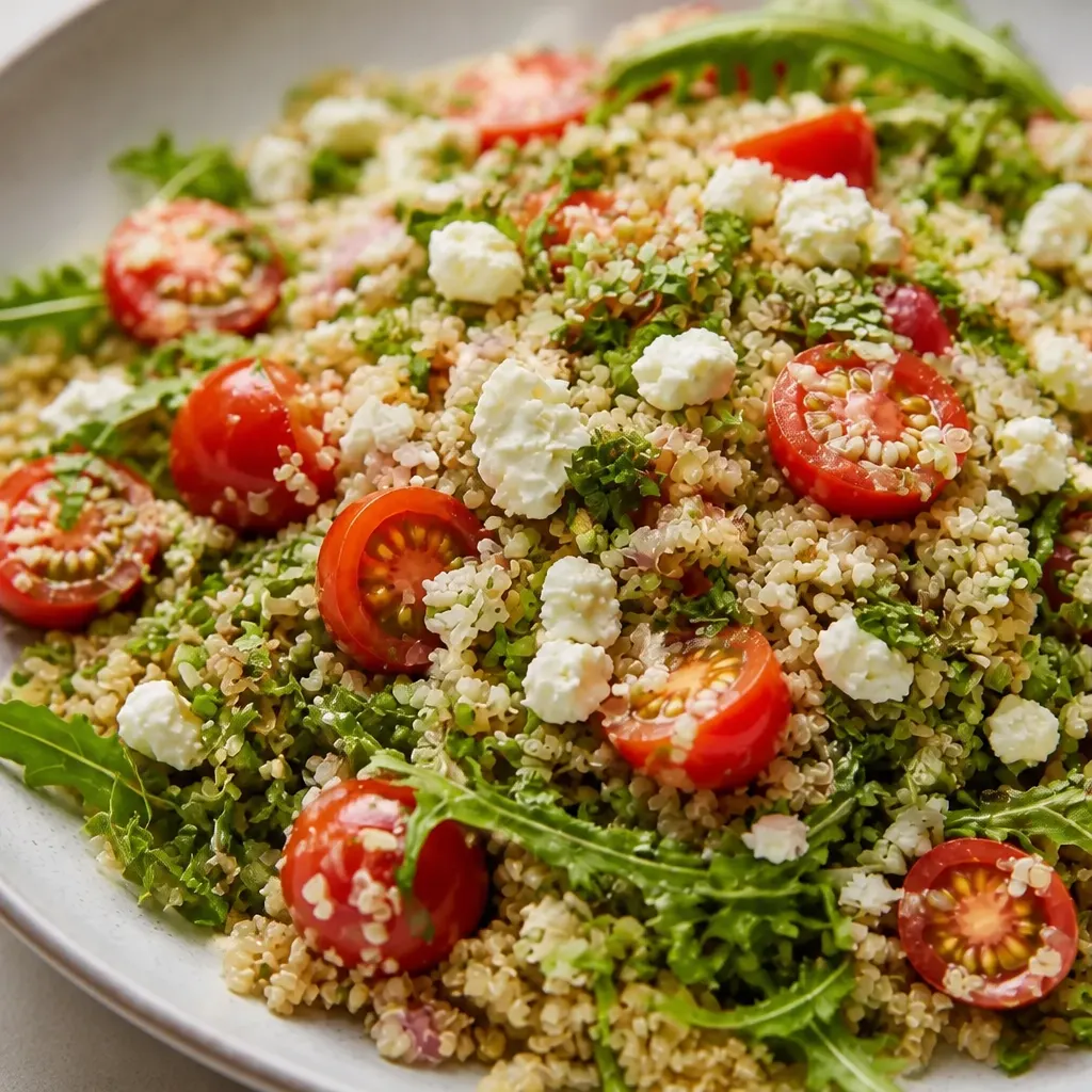 Mediterranean Quinoa Salad close-up view
