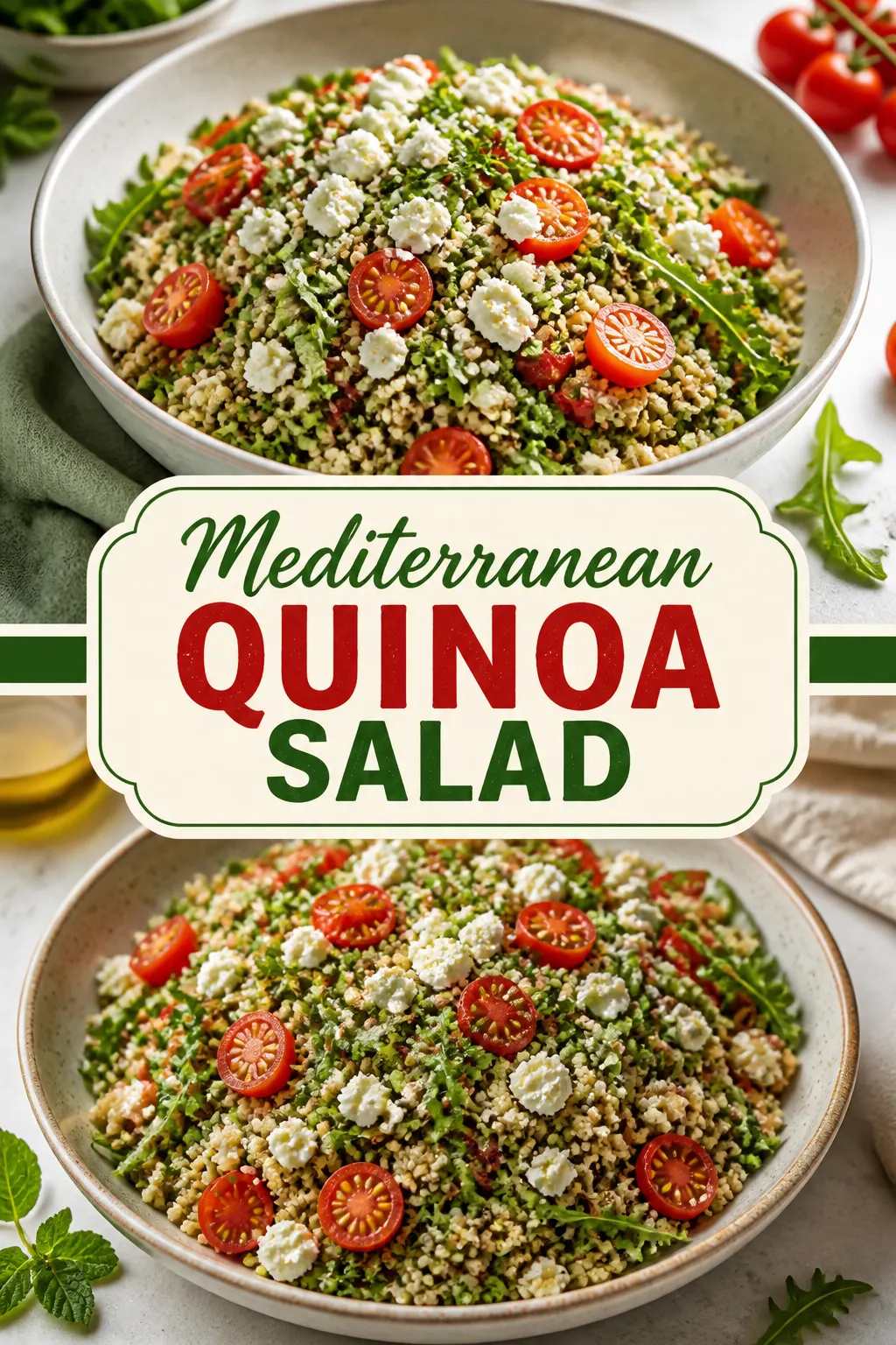 Mediterranean Quinoa Salad Pinterest pin