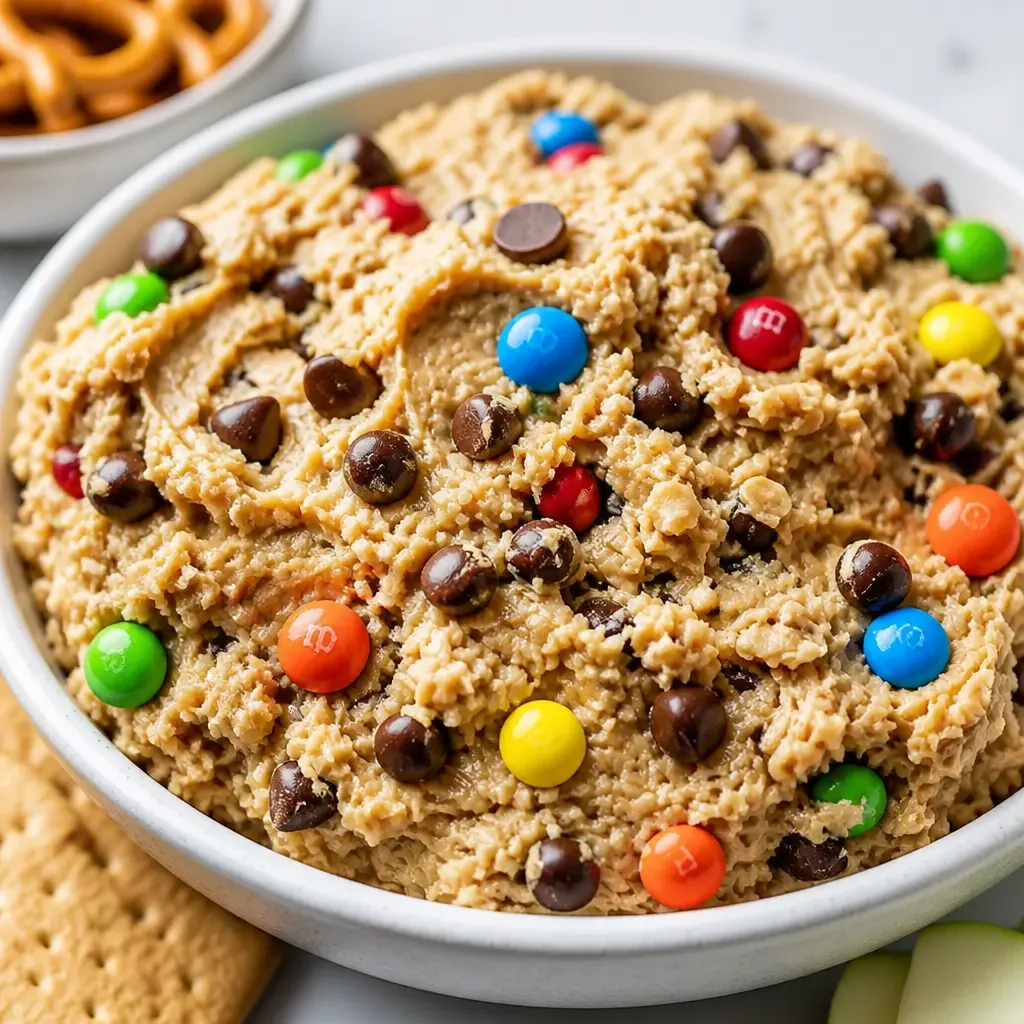 Monster Cookie Dough Dip close-up view