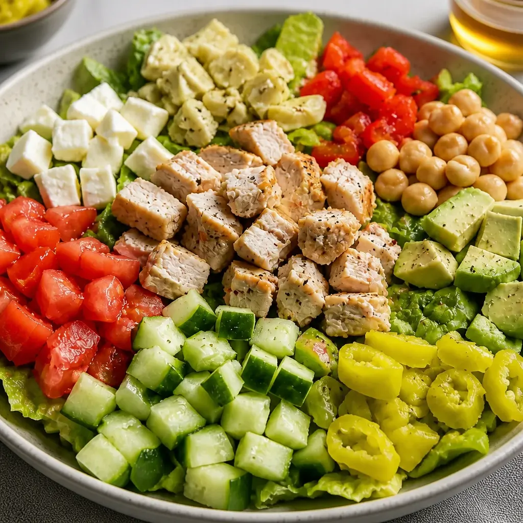 My Everyday Chopped Salad Recipe close-up view