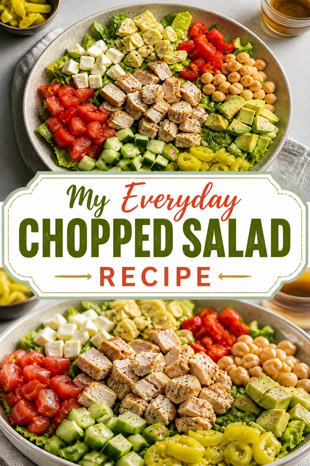 My Everyday Chopped Salad Recipe Pinterest pin