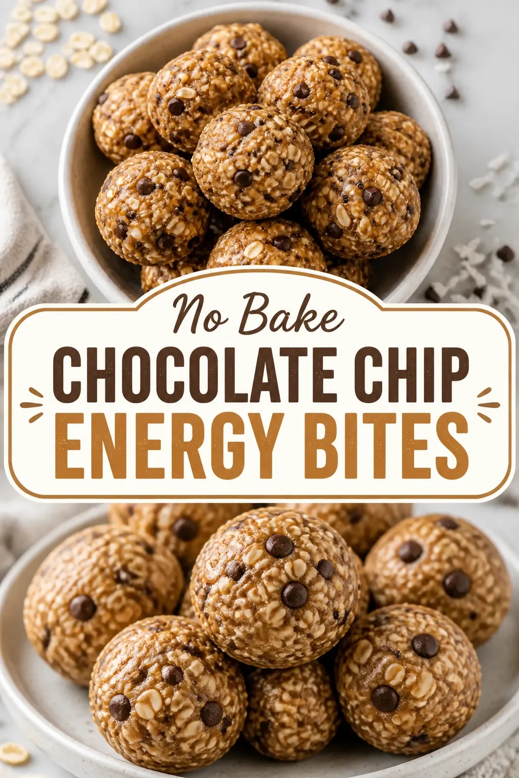 No Bake Chocolate Chip Energy Bites Pinterest pin