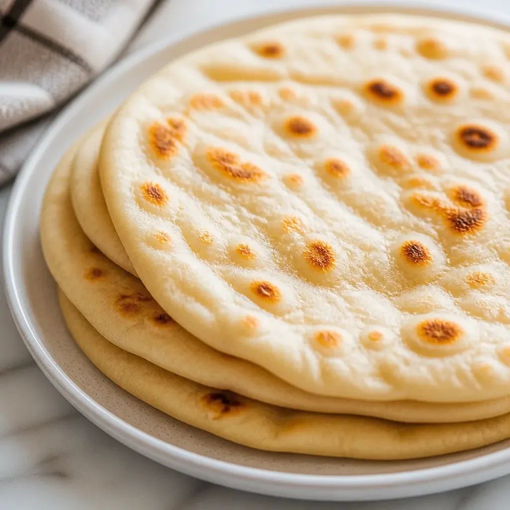 No Yeast Flatbread close-up view