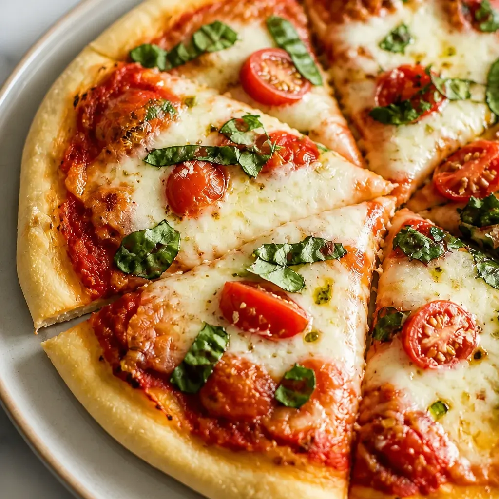 No Yeast Pizza Dough close-up view