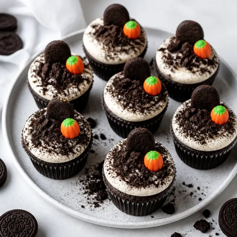 Oreo-Stuffed Halloween Cupcakes