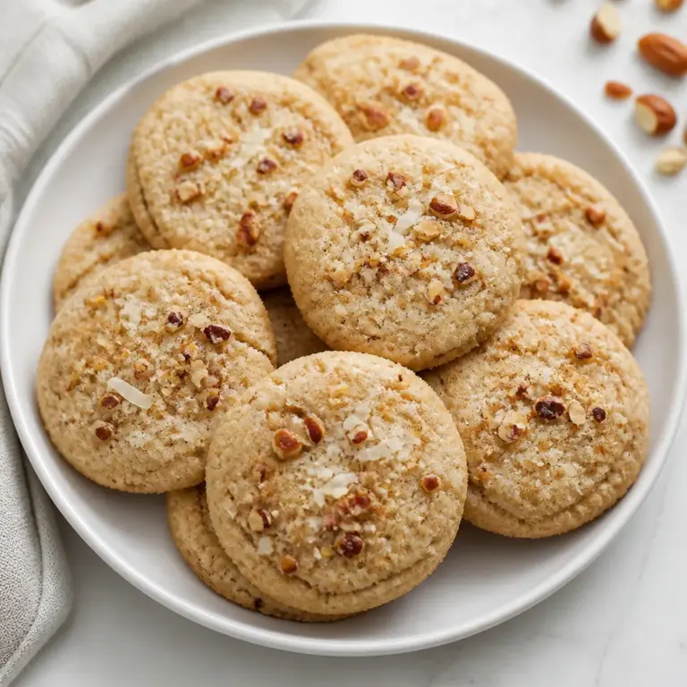 Pecan, Coconut and Brown Sugar Shortbread Cookies