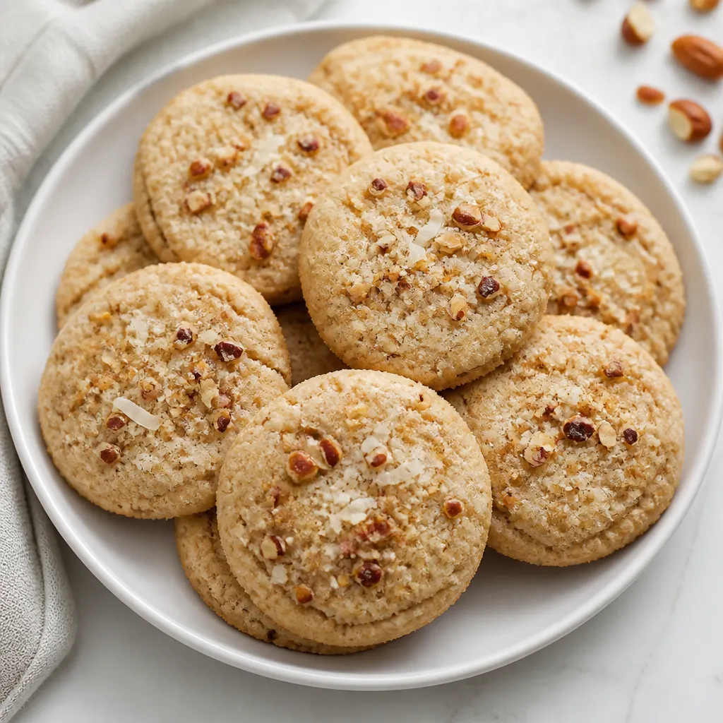 Pecan, Coconut and Brown Sugar Shortbread Cookies
