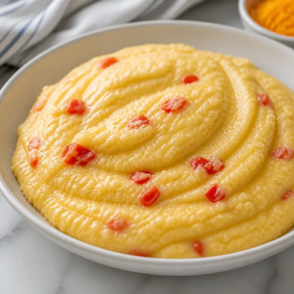 Pimento Cheese Grits close-up view