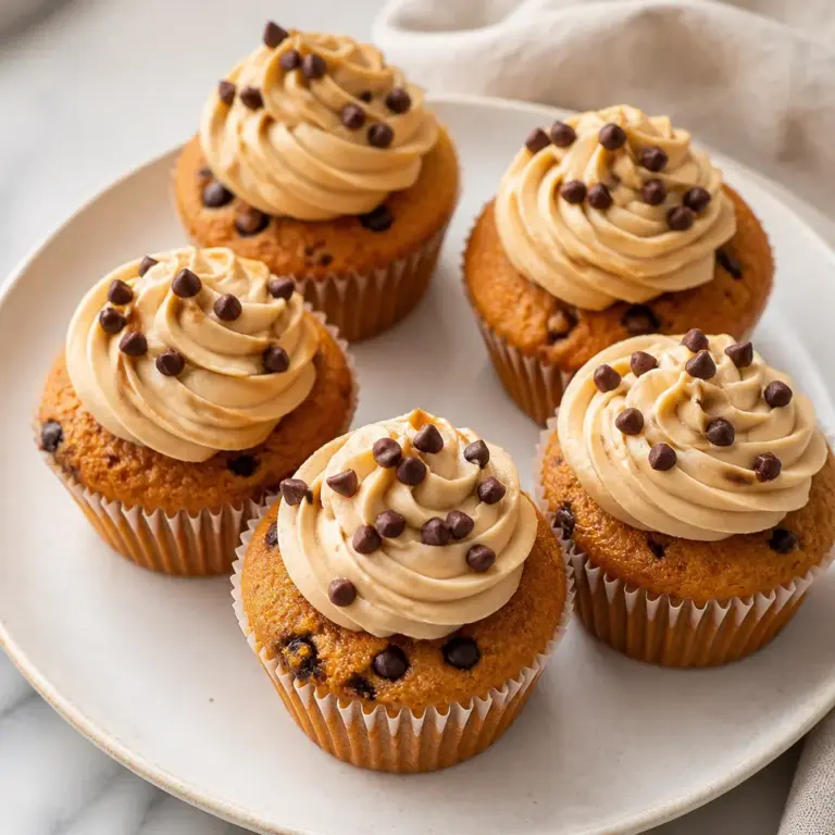 Pumpkin Chip Cupcakes with Brown Sugar Buttercream