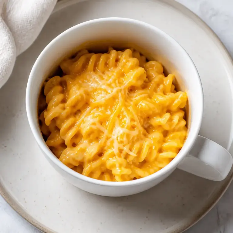 Pumpkin Mac and Cheese in a Mug