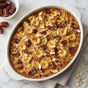 Quinoa Breakfast Bake with Dates and Bananas