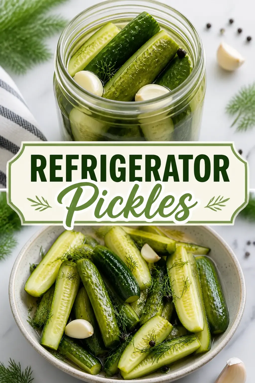 Refrigerator Pickles Pinterest pin