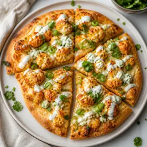 Roasted Buffalo Cauliflower Flatbread