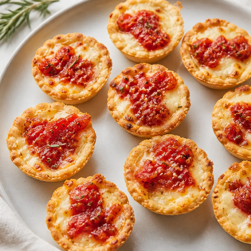 Savory Cheese Tartlets with Spicy Tomato Jam