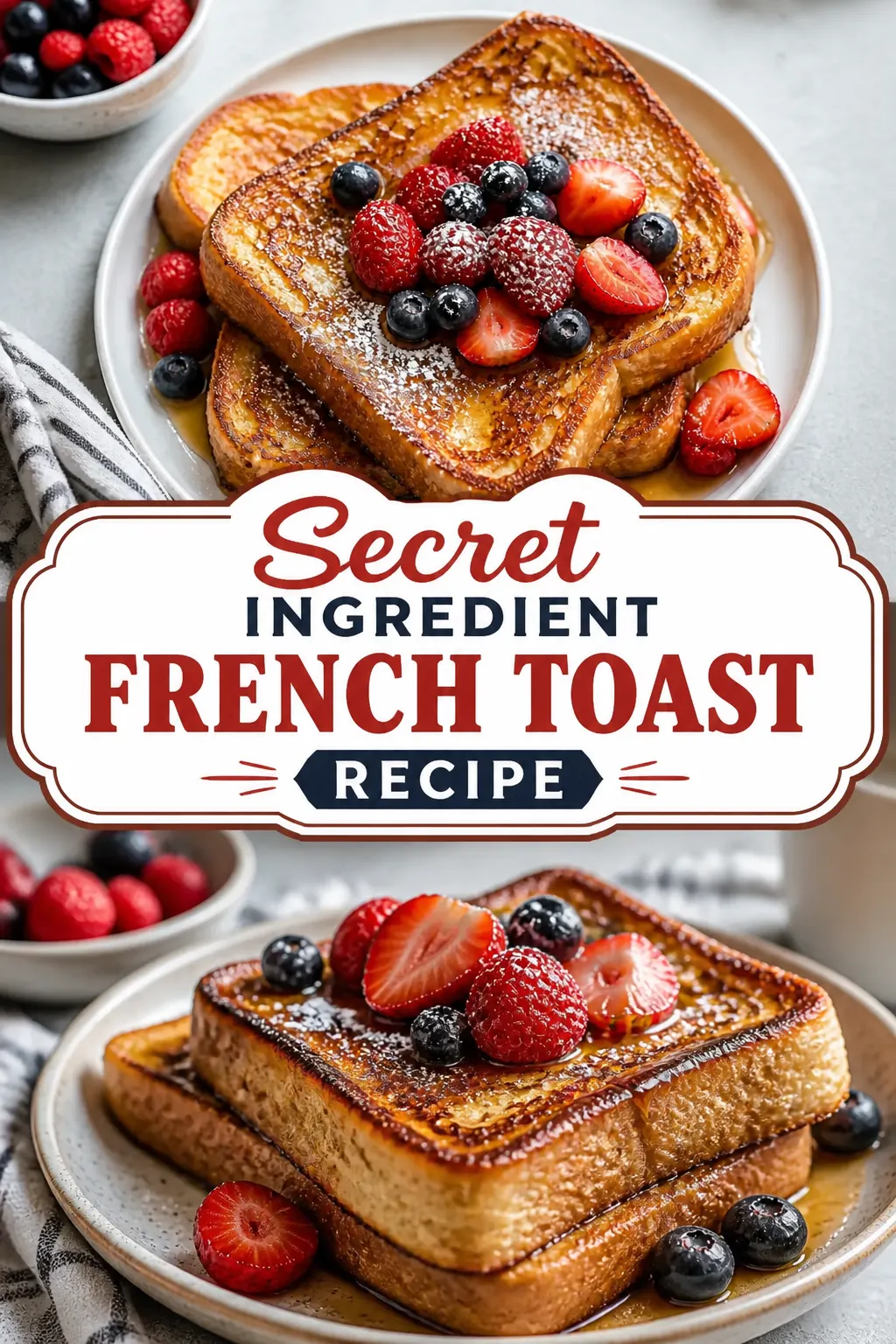 Secret Ingredient French Toast Recipe Pinterest pin