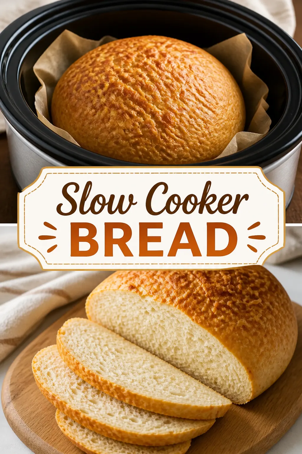 Slow Cooker Bread Pinterest pin