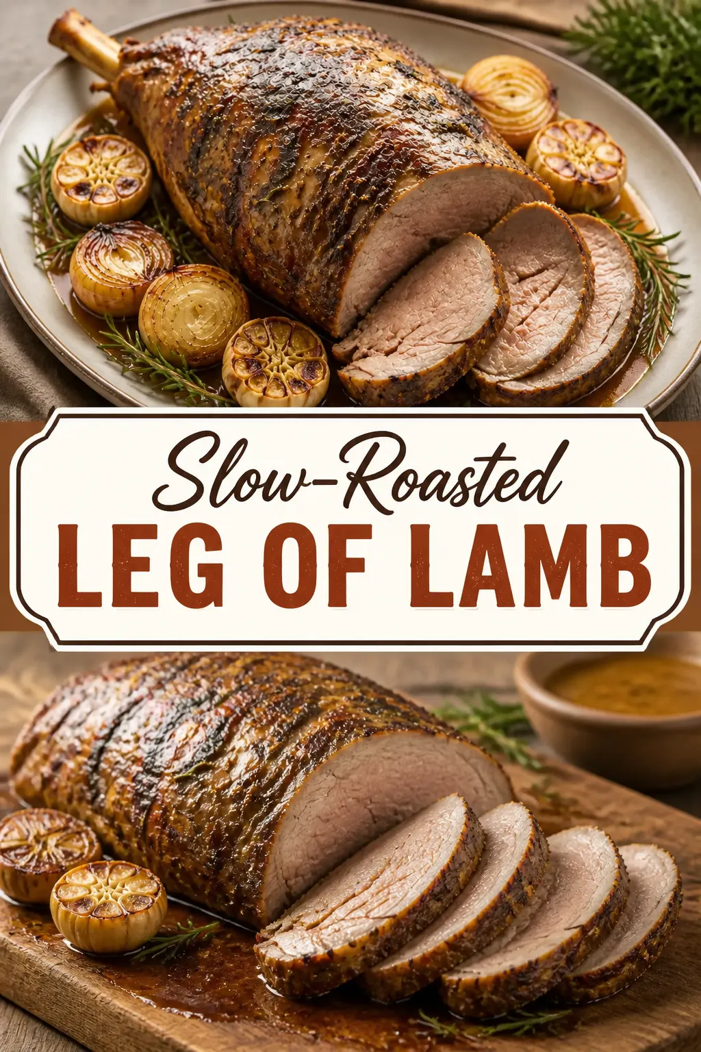 Slow-Roasted Leg of Lamb Pinterest pin