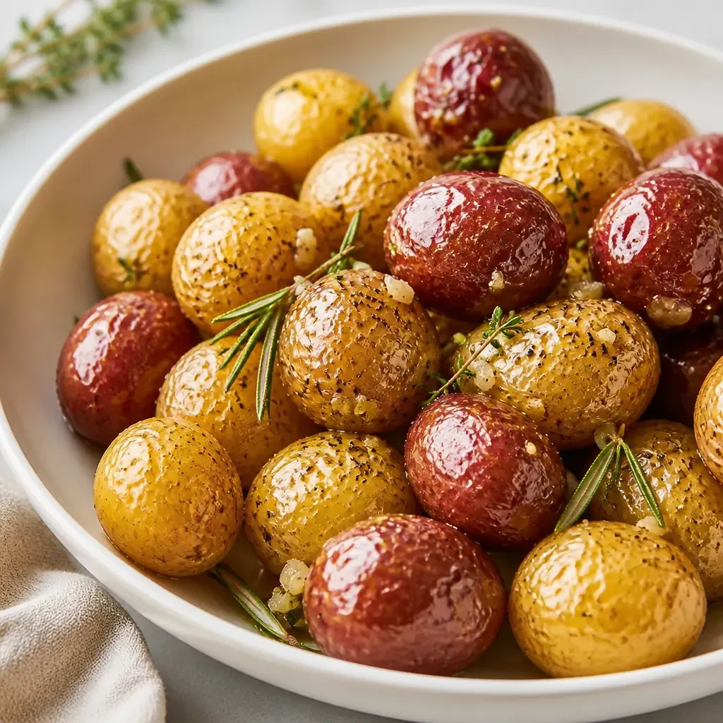 Sous Vide Little Potatoes close-up view