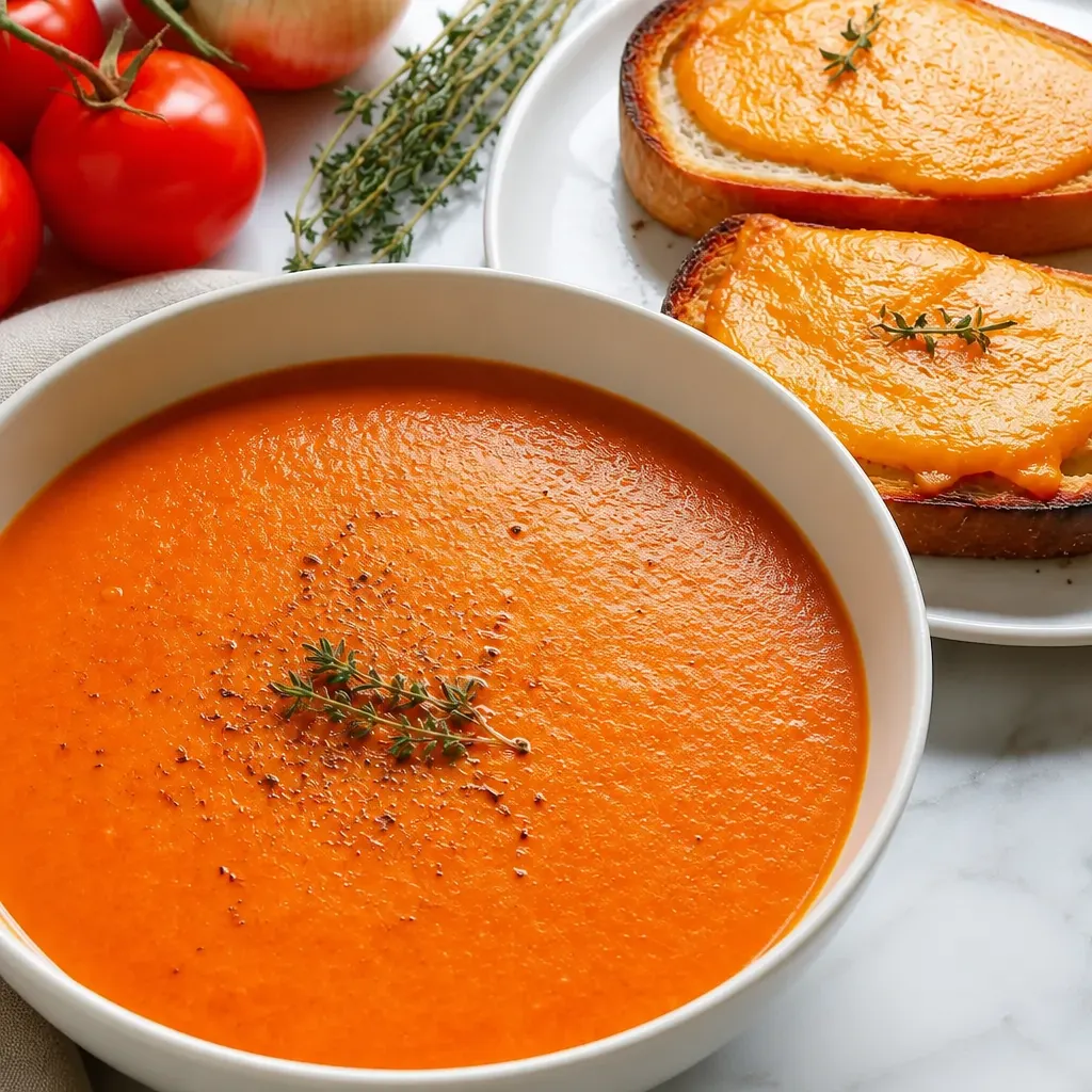 Tomato Soup — The Best Classic Creamy Recipe close-up view