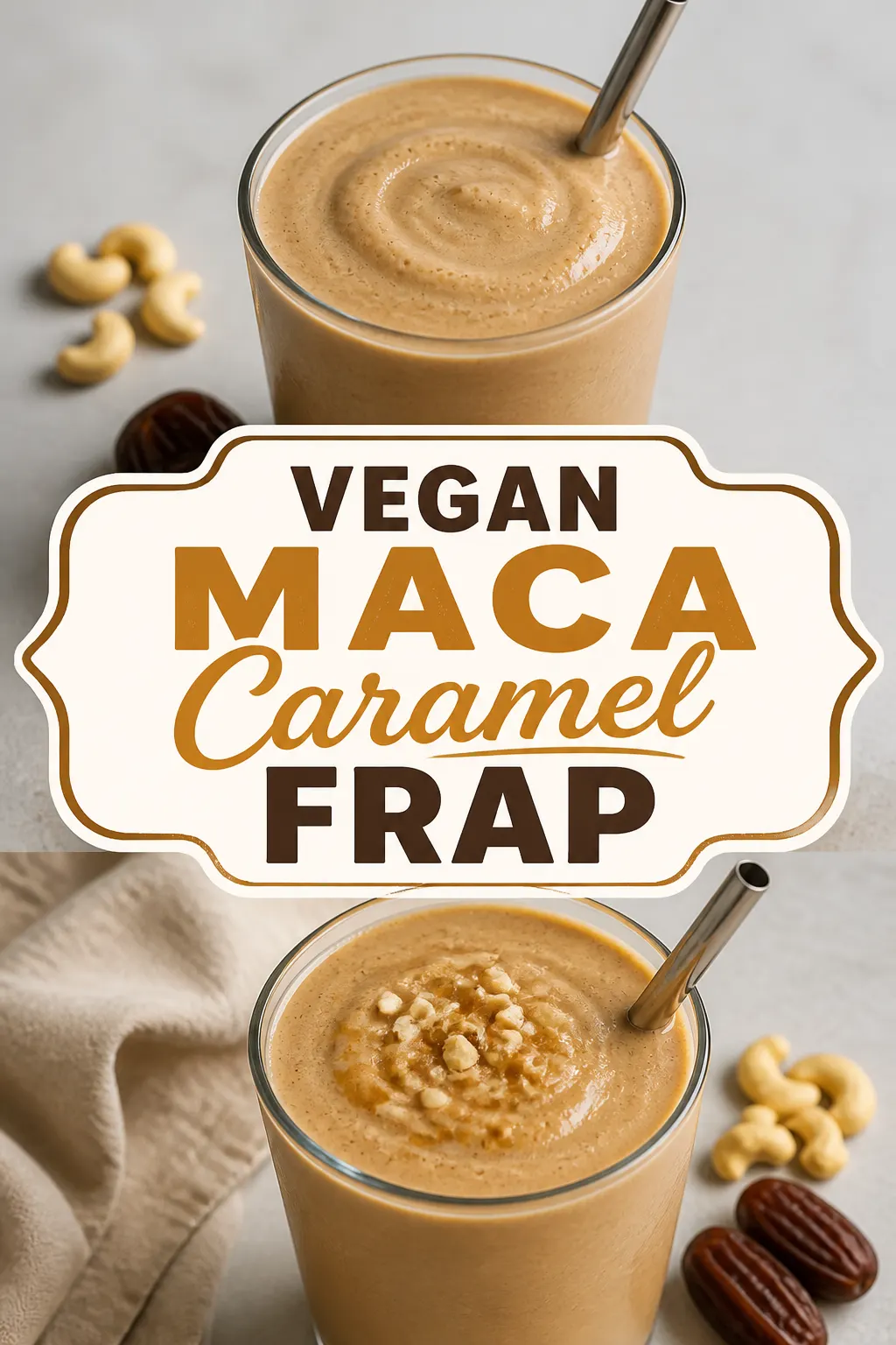 Vegan Maca Caramel Frap Pinterest pin