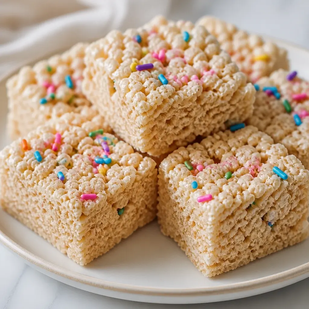 Vegan Rice Crispy Treats close-up view