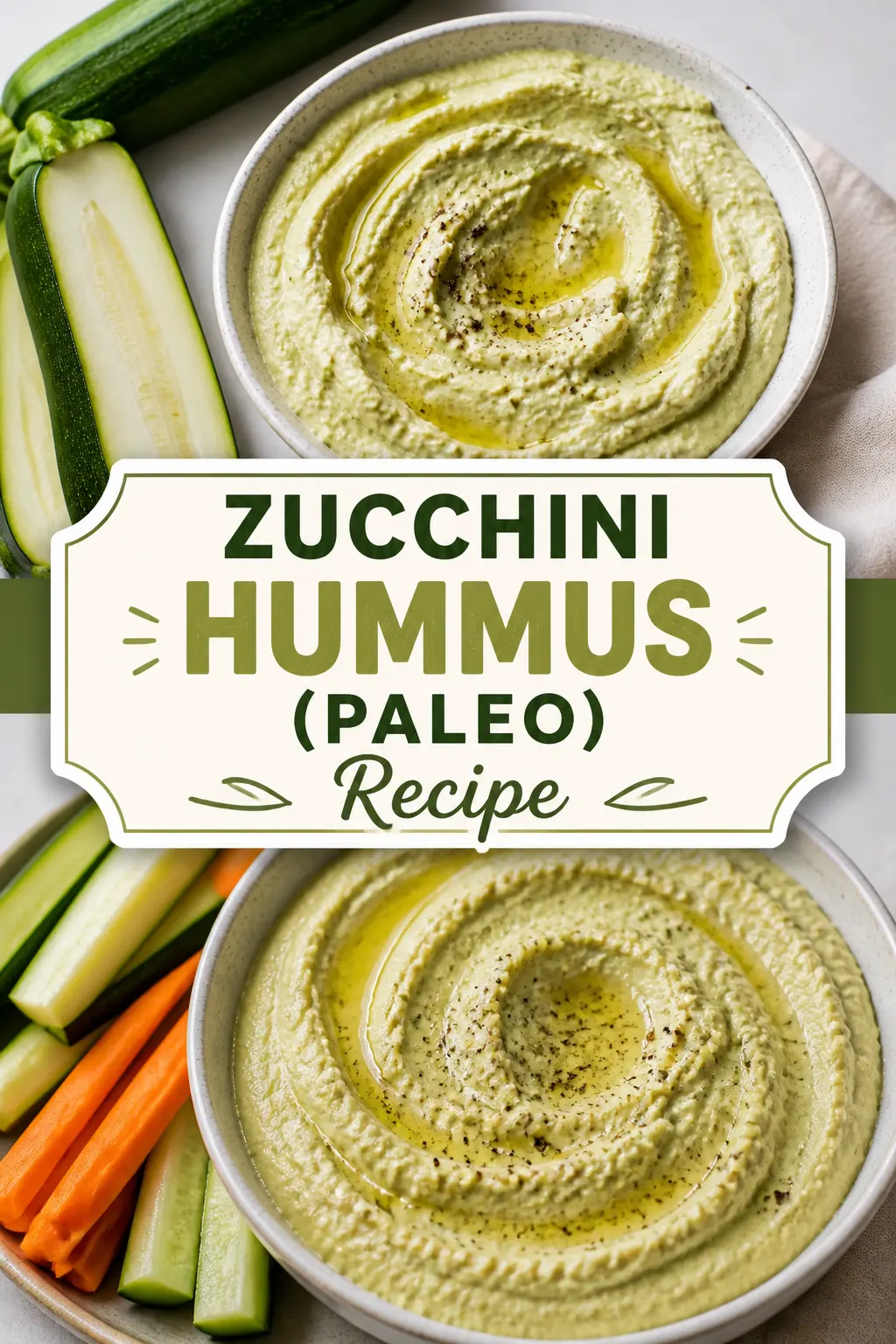Zucchini Hummus (Paleo) Recipe Pinterest pin